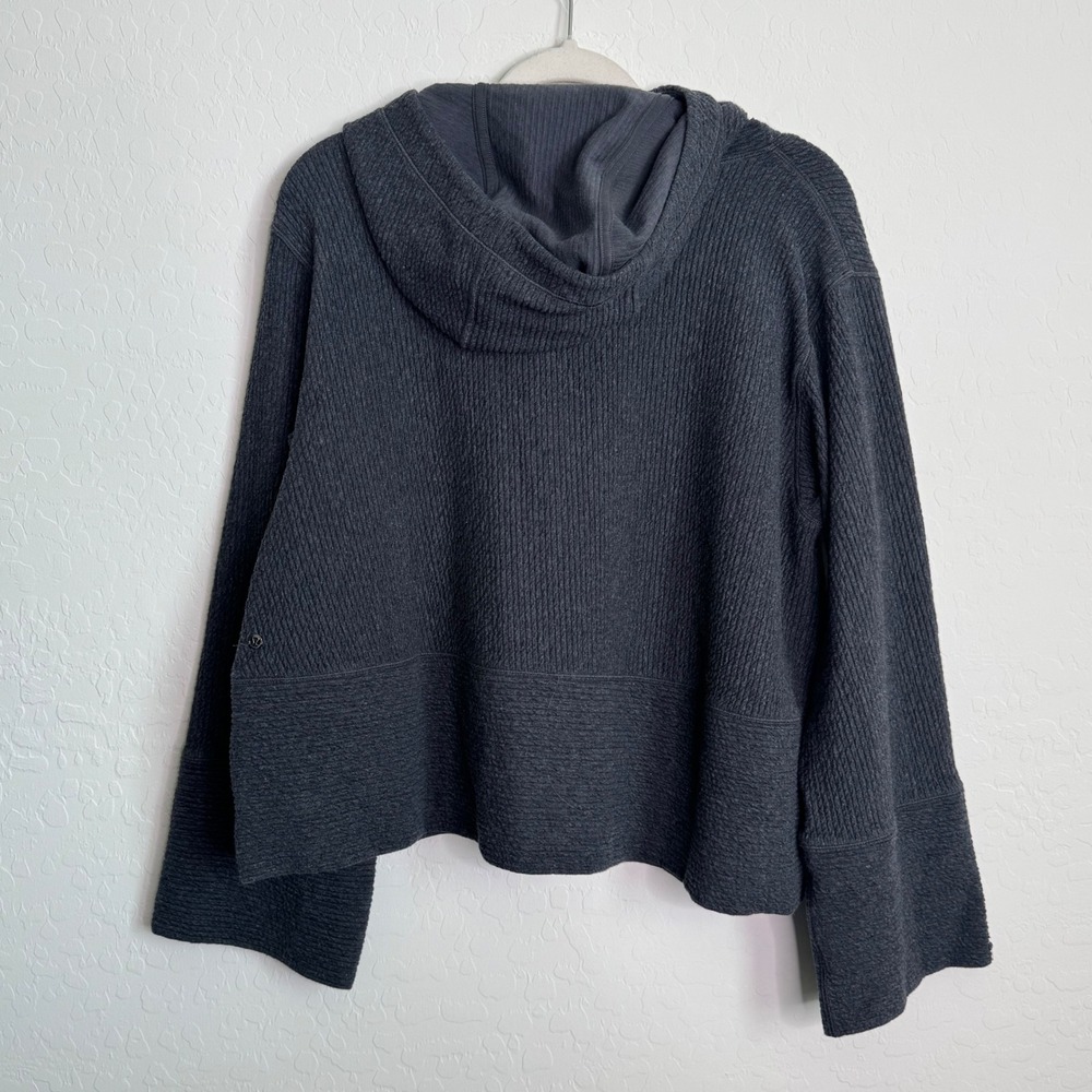 Lululemon Retreat Yourself Pullover Gray Hooded Sweatshirt L/XL Gym Boxy Cozy - Picture 10 of 10